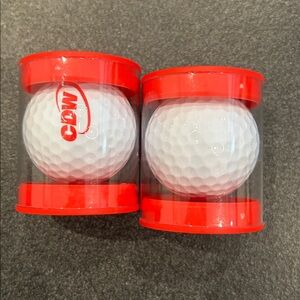 NWOT Set of 2 CDW Branded Golf Balls in Red Cases